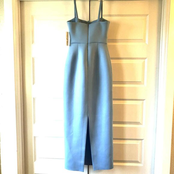 NWT ELIZA J Blue Rose Scuba Gown 2 MSRP $188 - Picture 6 of 8